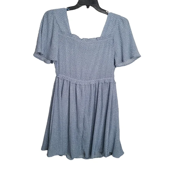 LoveRiche Blue Polka Dot Fit and Flare Dress NWT Ladies Size Large - Picture 8 of 11